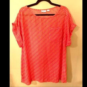 Orange/Pink/Yellow/ Blouse by Liz Claiborne. 1X